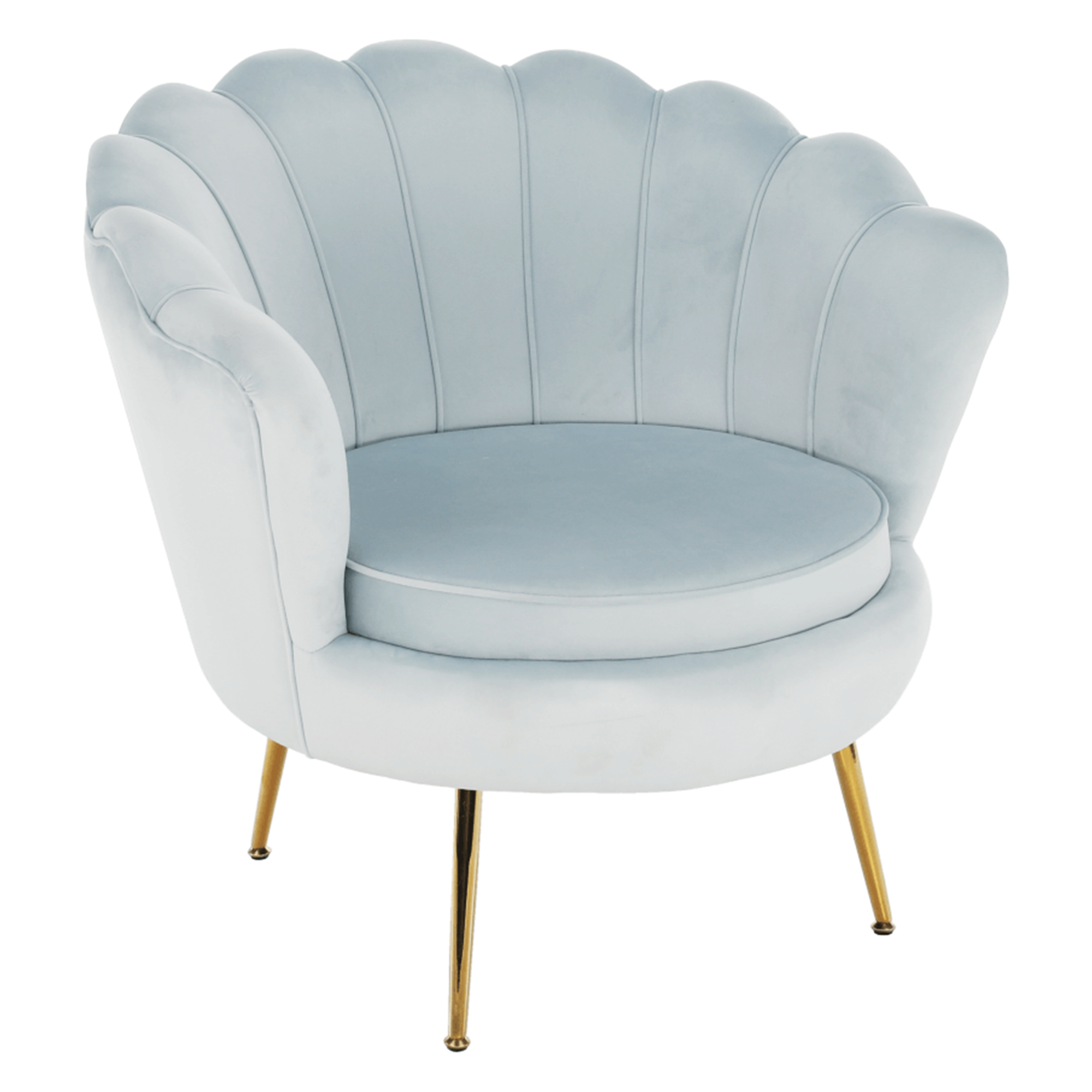 0001-noblin-modra-001 Fotel Art-deco stílusban, szürke-kék Velvet anyag/gold chróm-arany, NOBLIN - 1. kép