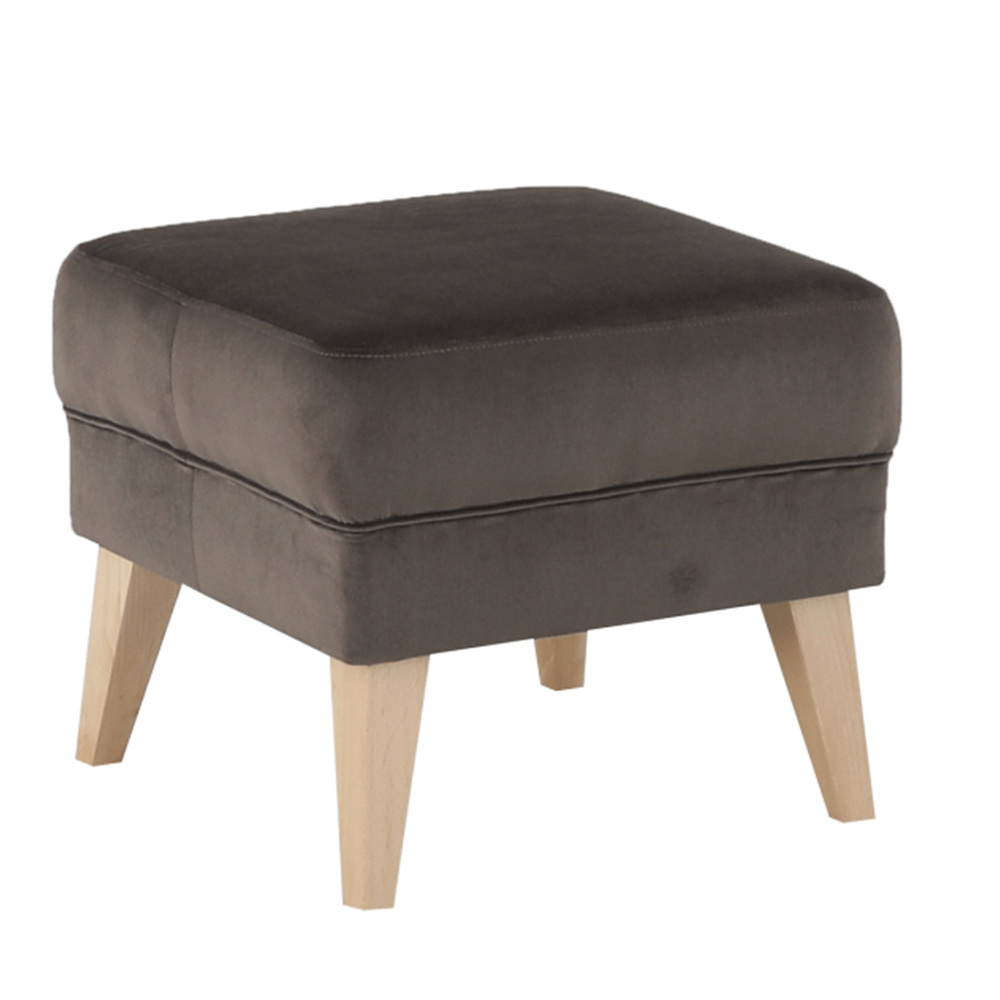 735975995 Puff, taupe-szürke-barna/bükk, RODEZA - 1. kép