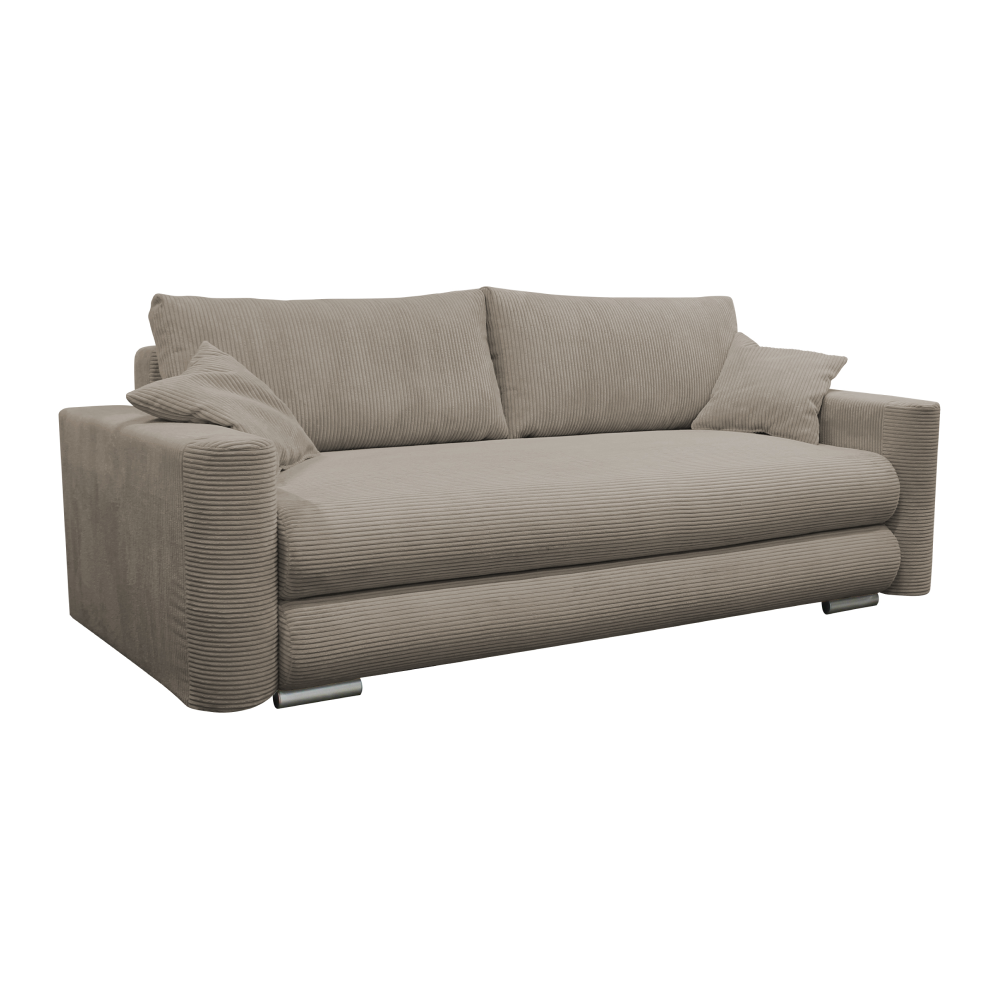 ROSELIN-1 Széthúzható heverő, szürkésbarna Taupe, ROSELYN - 1. kép