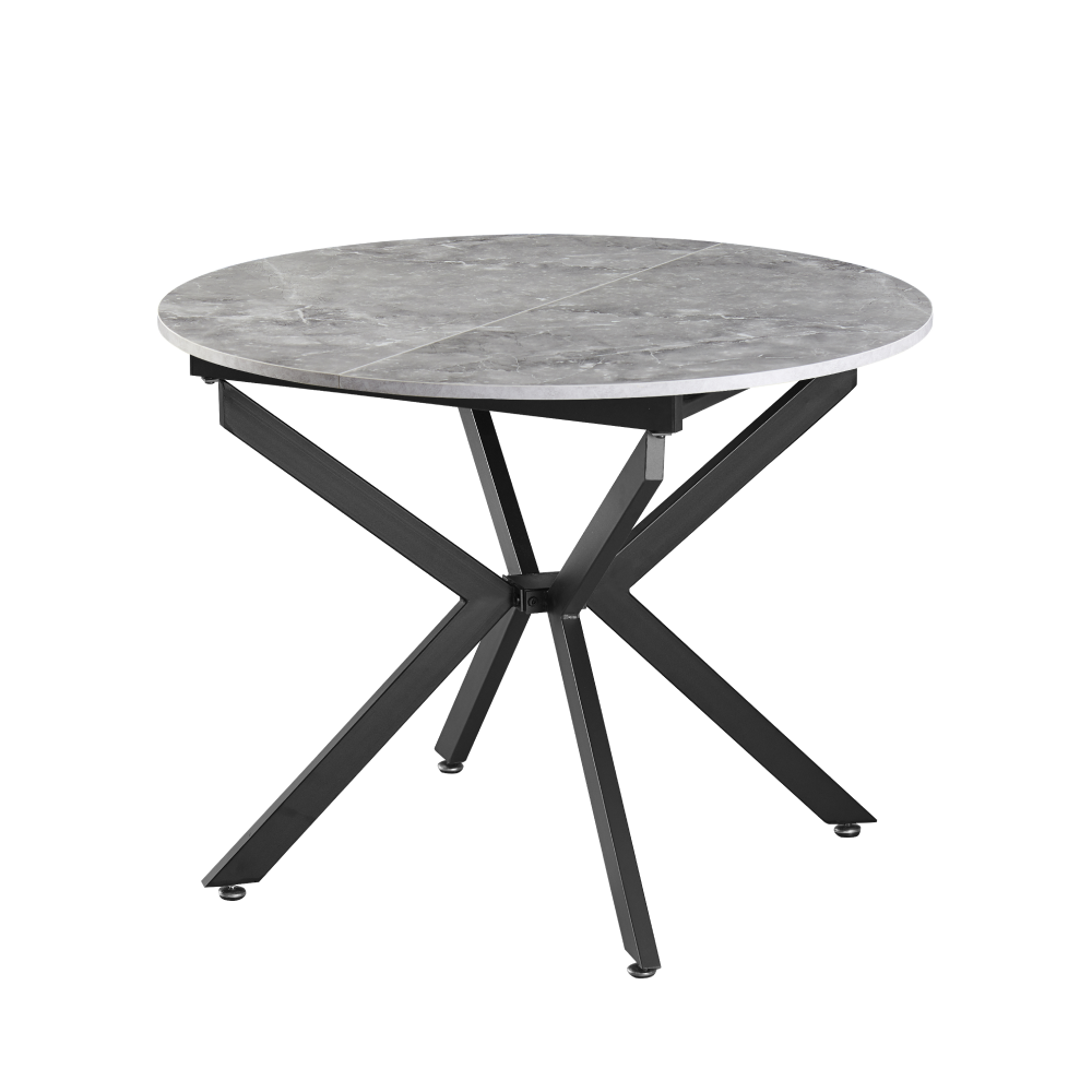 abero-typ-1-stol-beton-1 Kihúzható étkezőasztal, beton/fekete, 100x100-140x75 cm, ABERO TYP 1 - 1. kép