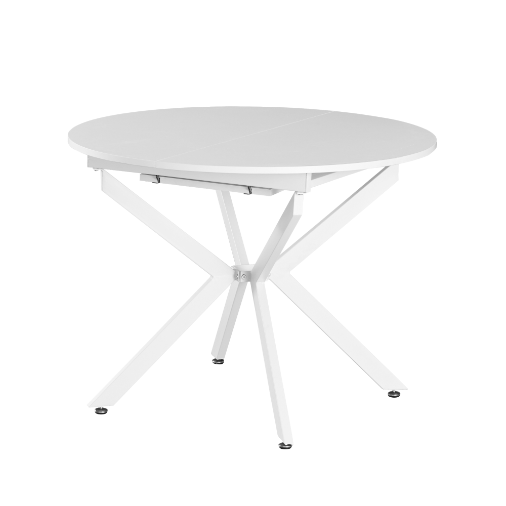 abero-typ-1-stol-biela-1 Kihúzható étkezőasztal, fehér, 100x100-140x75 cm, ABERO TYP 1 - 1. kép