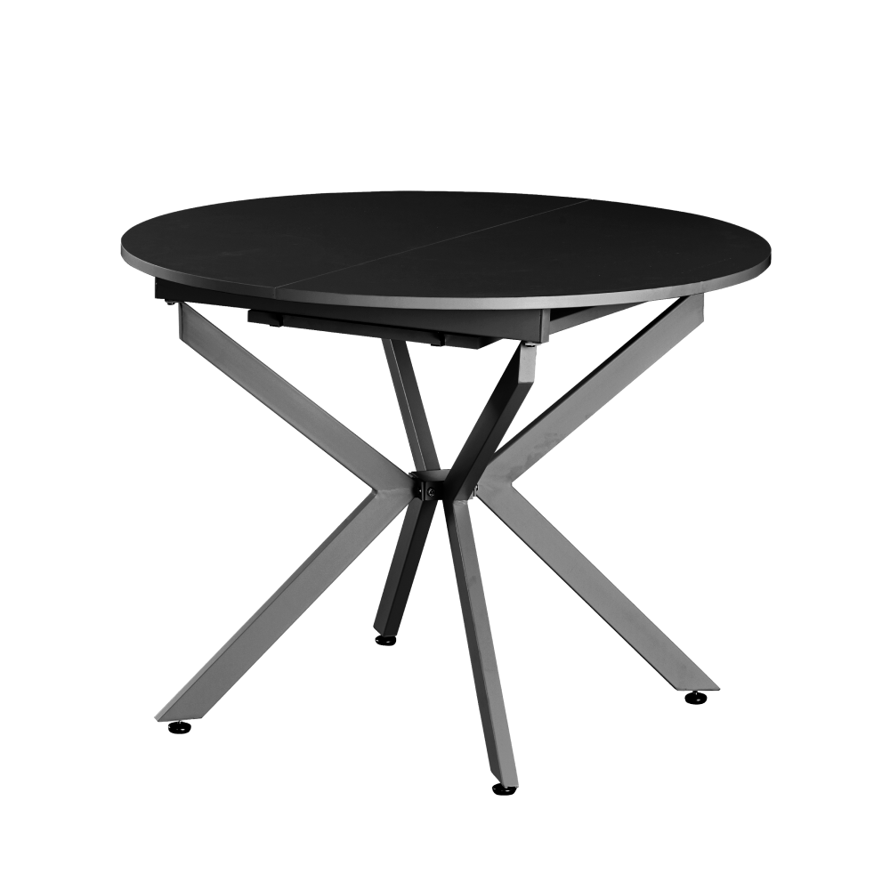 abero-typ-1-stol-cierna-1 Kihúzható étkezőasztal, fekete, 100x100-140x75 cm, ABERO TYP 1 - 1. kép