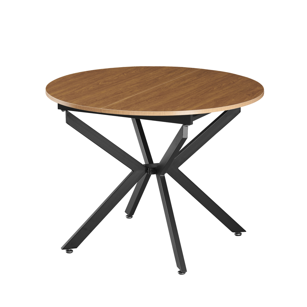 abero-typ-1-stol-dub-svetly-1 Kihúzható étkezőasztal, világos tölgy/fekete, 100x100-140x75 cm, ABERO TYP 1 - 1. kép