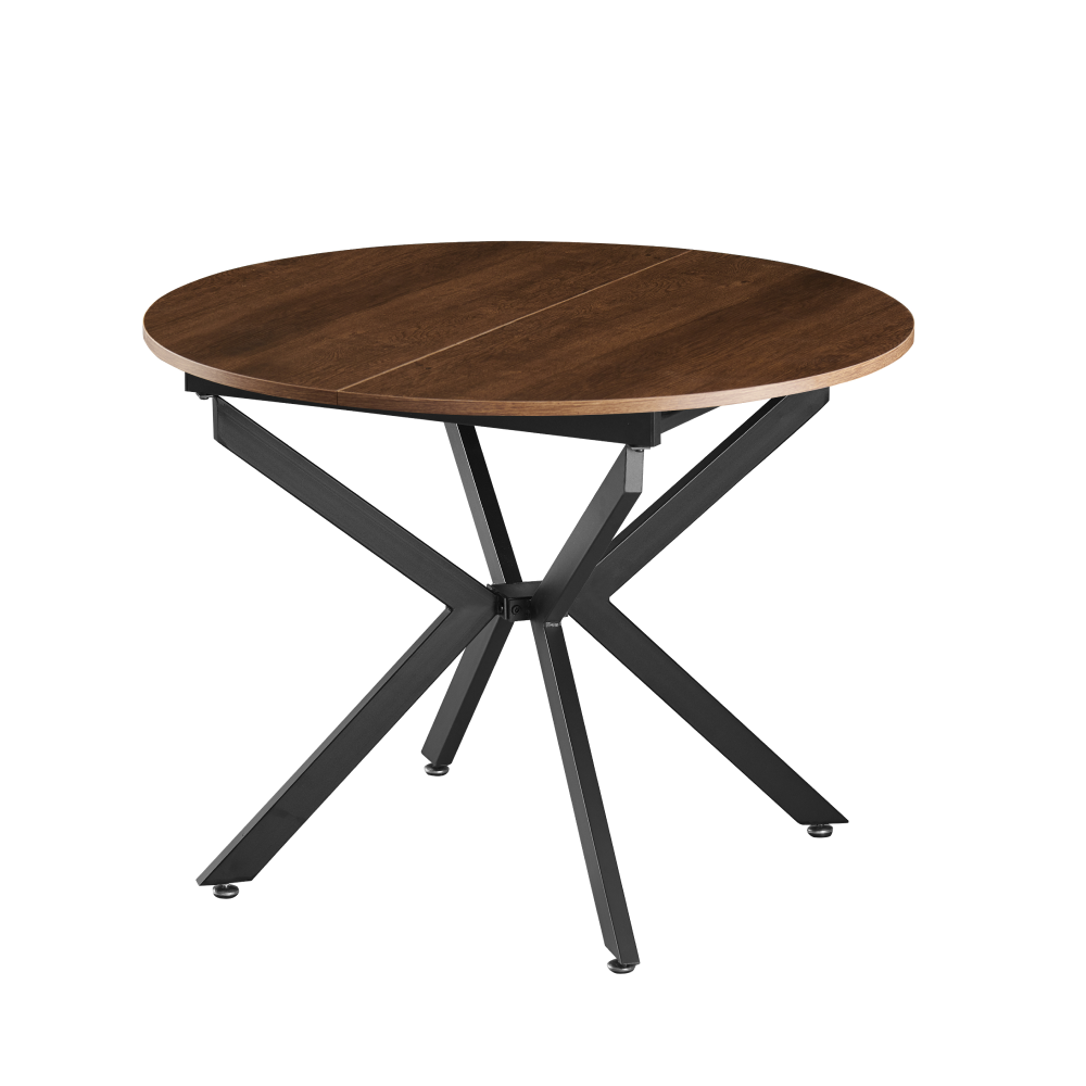 abero-typ-1-stol-dub-tmavy-1 Kihúzható étkezőasztal, sötét tölgy/fekete, 100x100-140x75 cm, ABERO TYP 1 - 1. kép