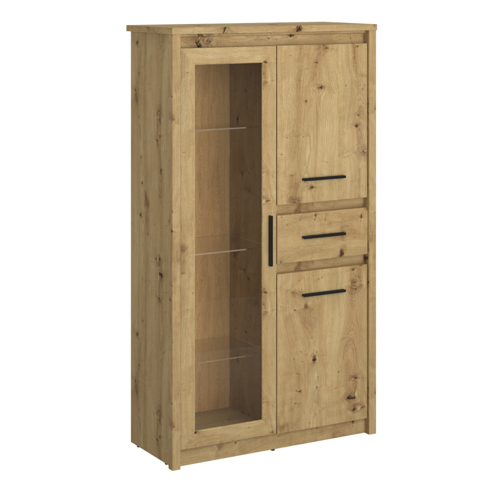 airon-vitrina-nizka-2d1w1s-hlavna Alacsony vitrin 2D1W1S, artisan tölgy, AIRON - 1. kép