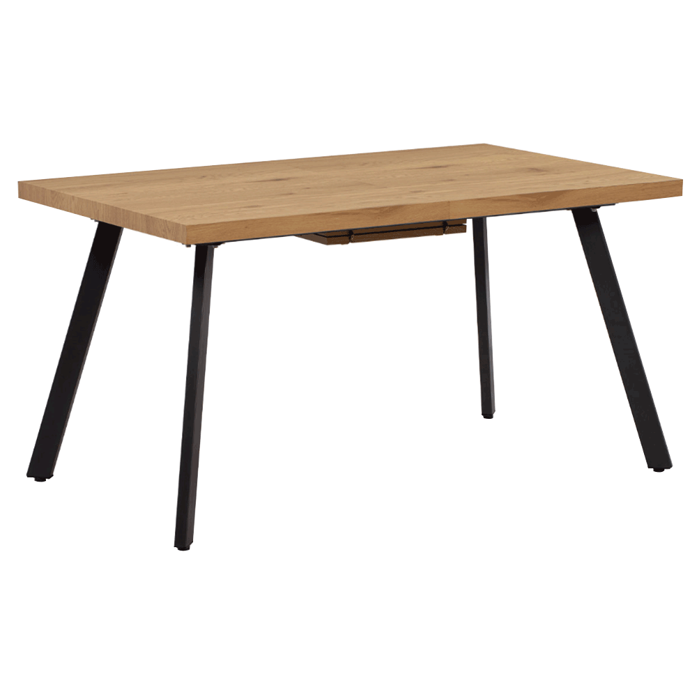 akaiko-jedalensky-stol-1x1k-01 Étkezőasztal, összecsukható, tölgy/fém, 140-180x80 cm, AKAIKO - 1. kép