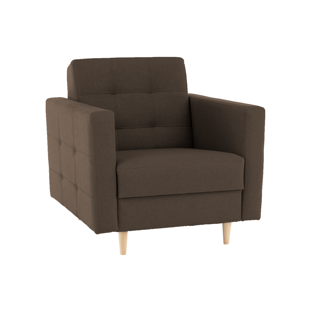 amedia-3-sed-hneda-w-kr-4 Szövetborítású fotel, barna (csokoládé), AMEDIA - 1. kép