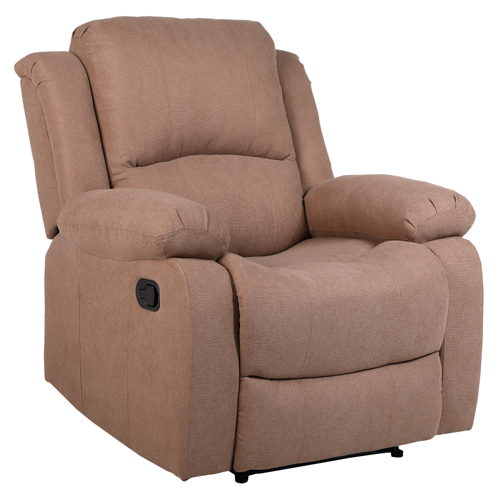 askoy-new-kreslo-hneda-3 Állítható relaxáló fotel, barna szövet, ASKOY NEW - 1. kép
