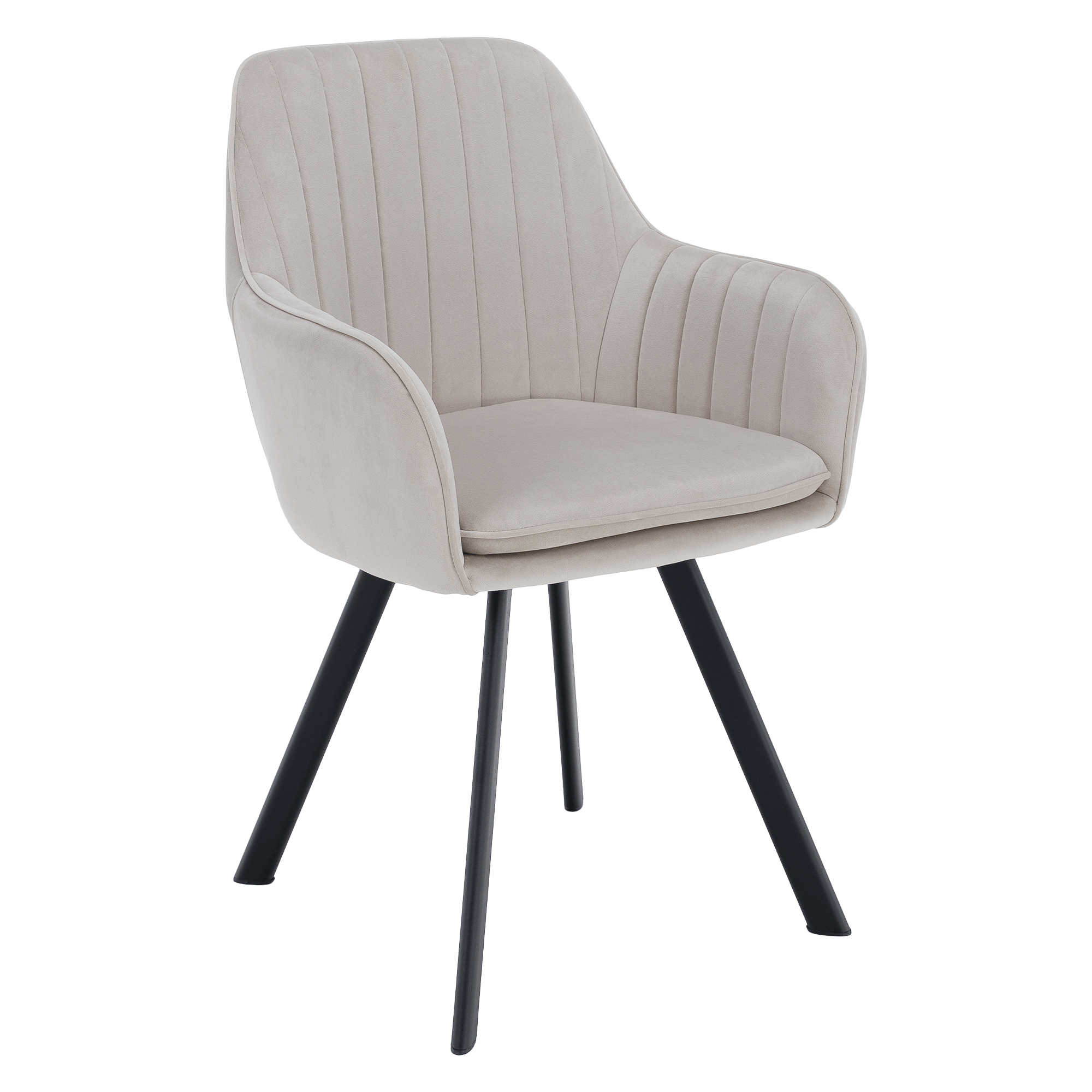 auril-stolicka-siva-04 Design fotel, bézses szürke Velvet szövet, AURIL - 1. kép