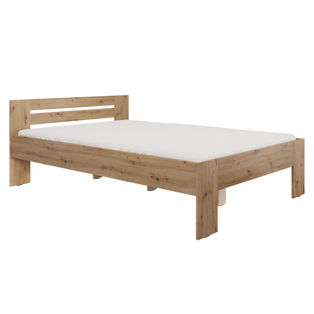 basis-postel-artisan-140-01 Ágy, 140x200, artisan tölgy, BASIS - 1. kép