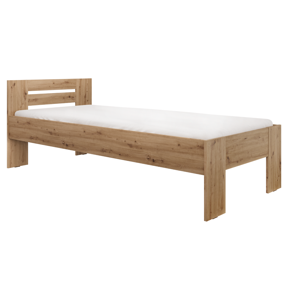 basis-postel-artisan-90-01 Ágy, 90x200, artisan tölgy, BASIS - 1. kép