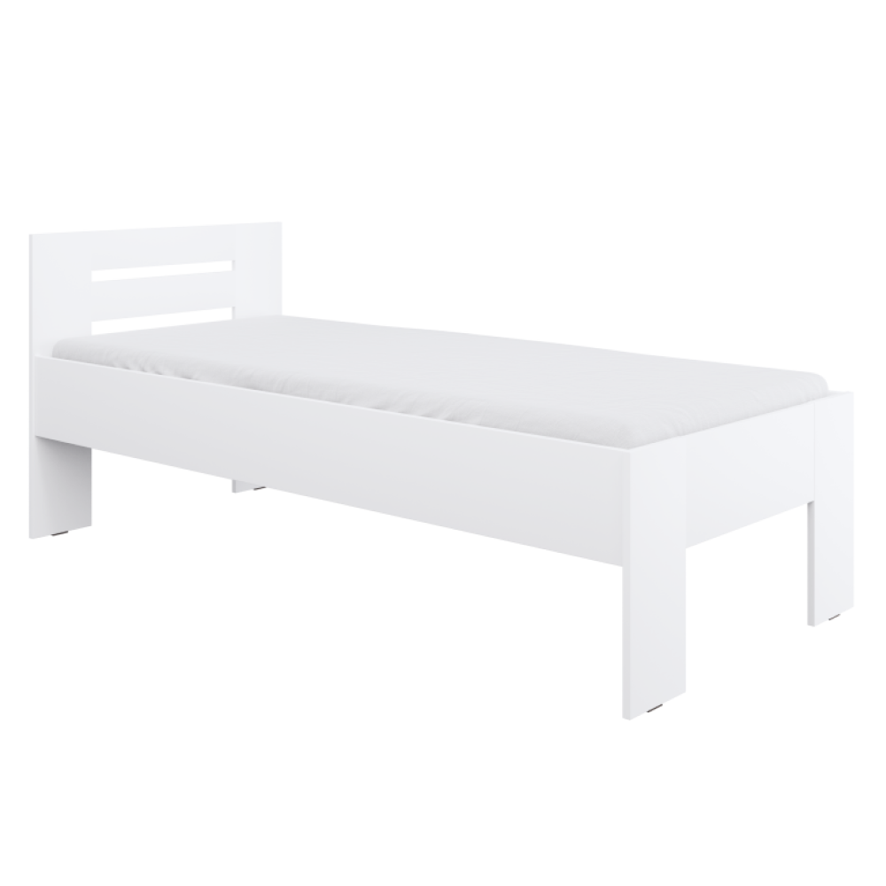 basis-postel-biela-90-01 Ágy, 90x200, fehér, BASIS - 1. kép