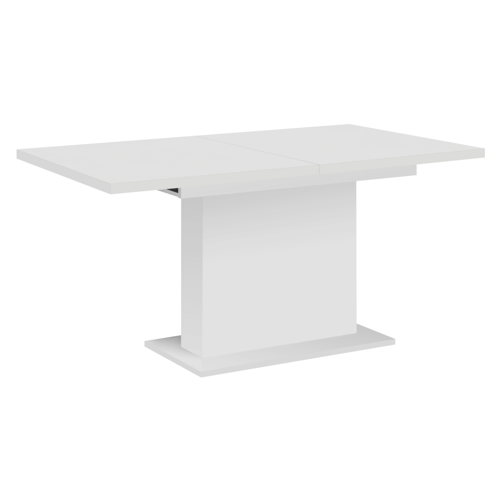 boba-stol-biela-1 Kihúzható étkezőasztal, fehér, 160-200x90 cm, BOBA - 1. kép