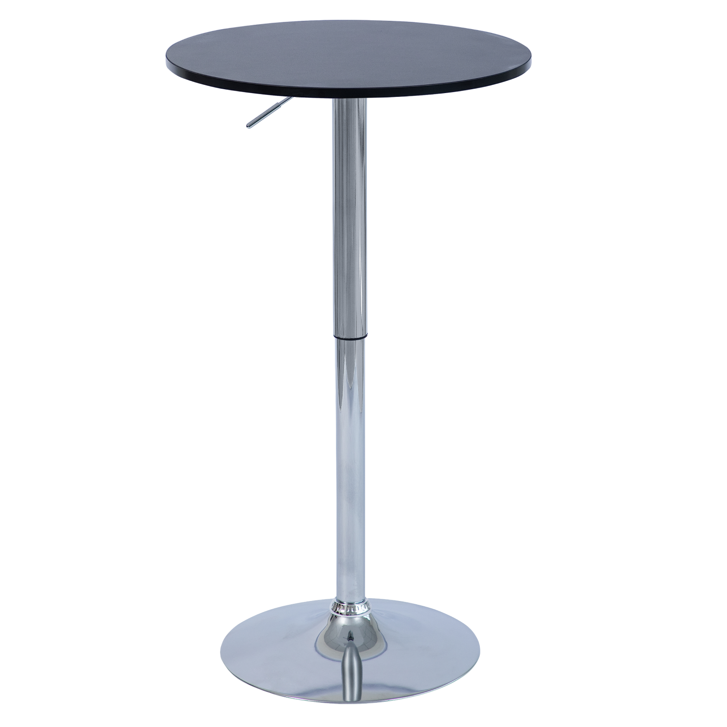 brany-3-new-cierna-stol-d-01 Bárasztal, magasság állítással, króm/ fekete, átmérő 60 cm, BRANY 3 NEW - 1. kép