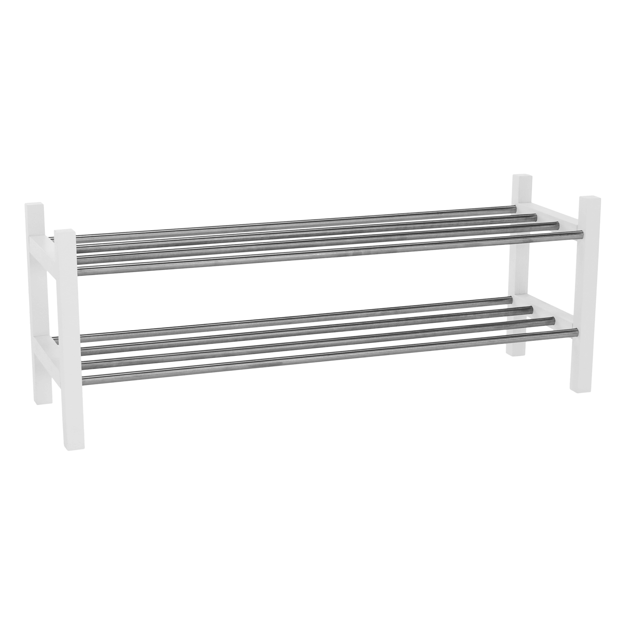 breso-01 Cipősszekrény, fehér/ezüst, BRESO - 1. kép