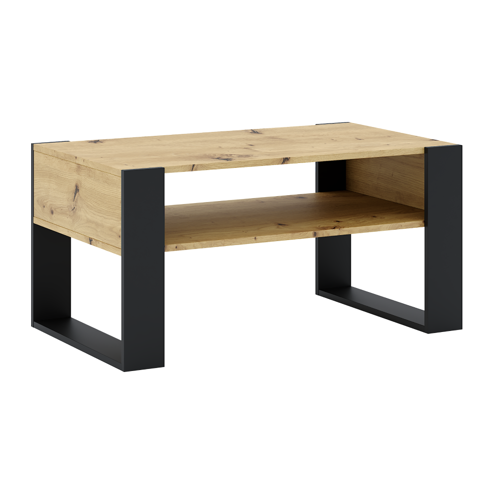 cara-1-stol-artisan-cierna-1 Dohányzóasztal, artisan tölgy/fekete, CARA 1 - 1. kép