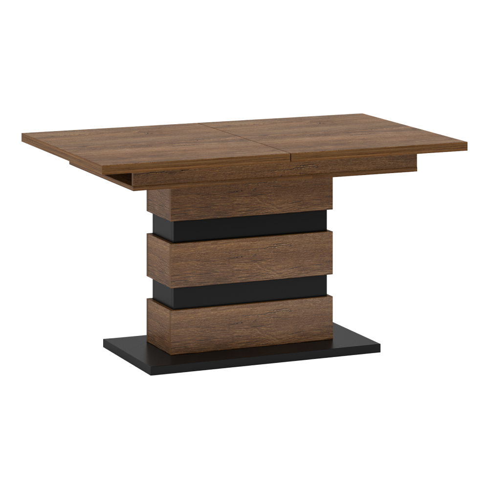 delis-s-stol-jedalen-140-180-hl Széthúzható étkezőasztal, bolzano tölgy/fekete, 140-180x86 cm, DELIS S - 1. kép