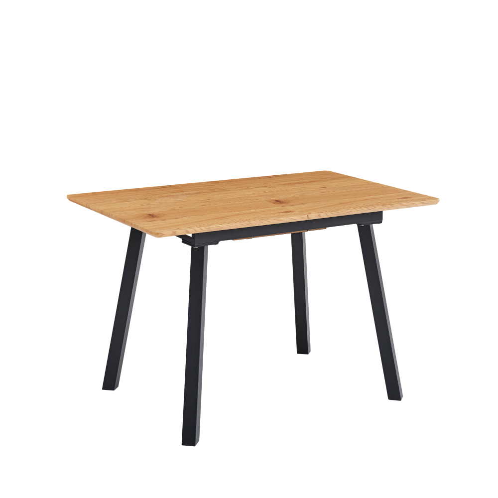 diran-stol-01 Kihúzható étkezőasztal, 120-160x80 cm, tölgy/fekete, DIRAN - 1. kép