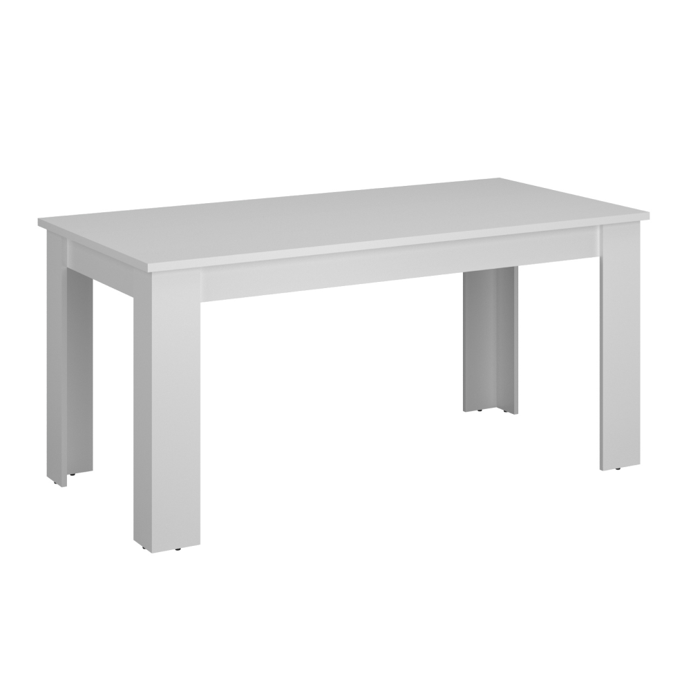 erodin-160-210-jedal-stol-hlavna Széthúzható étkezőasztal, fehér, 160-210x90 cm, ERODIN - 1. kép