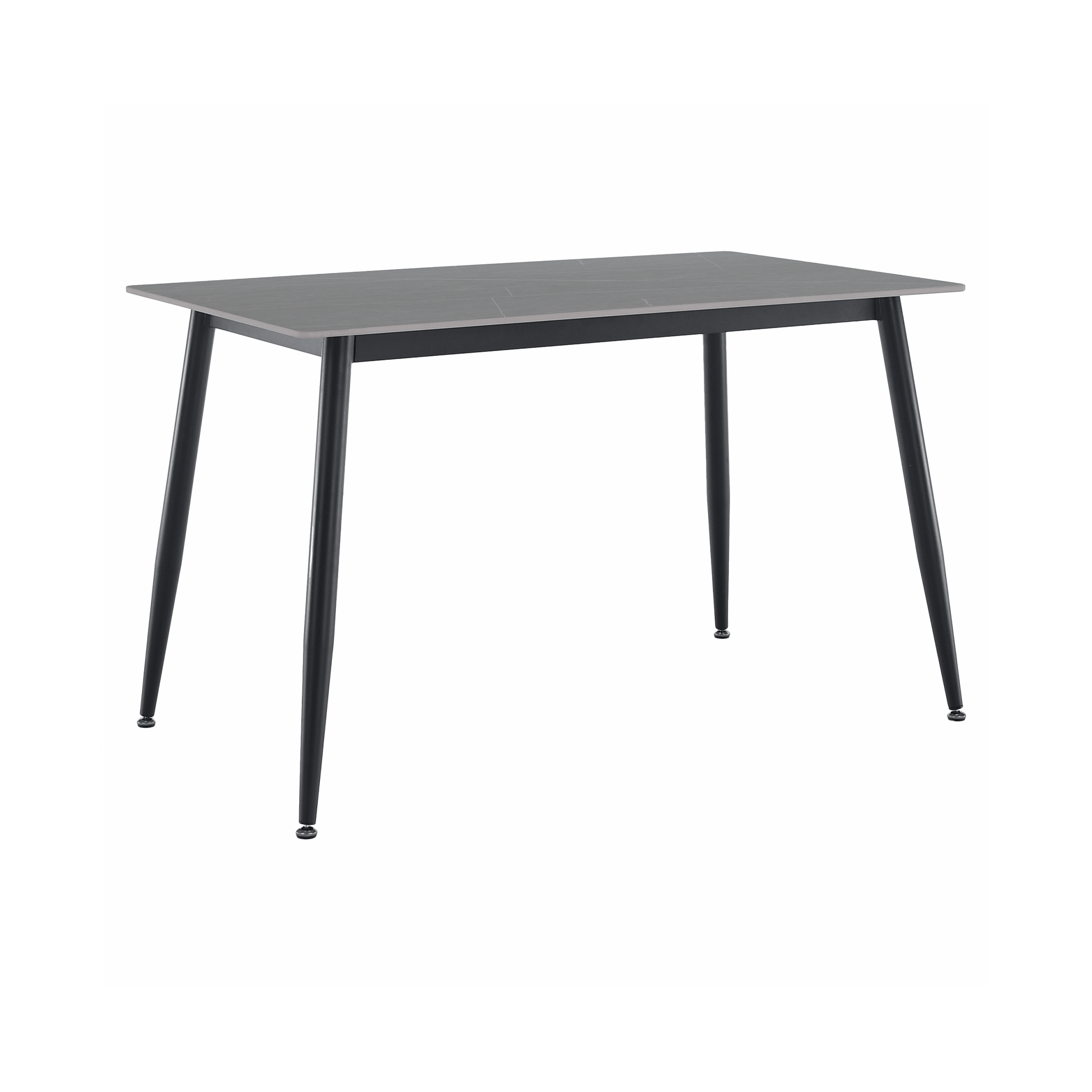 florenc-stol-typ-1-siva-01a Étkezőasztal, szürke/fekete, 121x71 cm, FLORENC TYP 1 - 1. kép