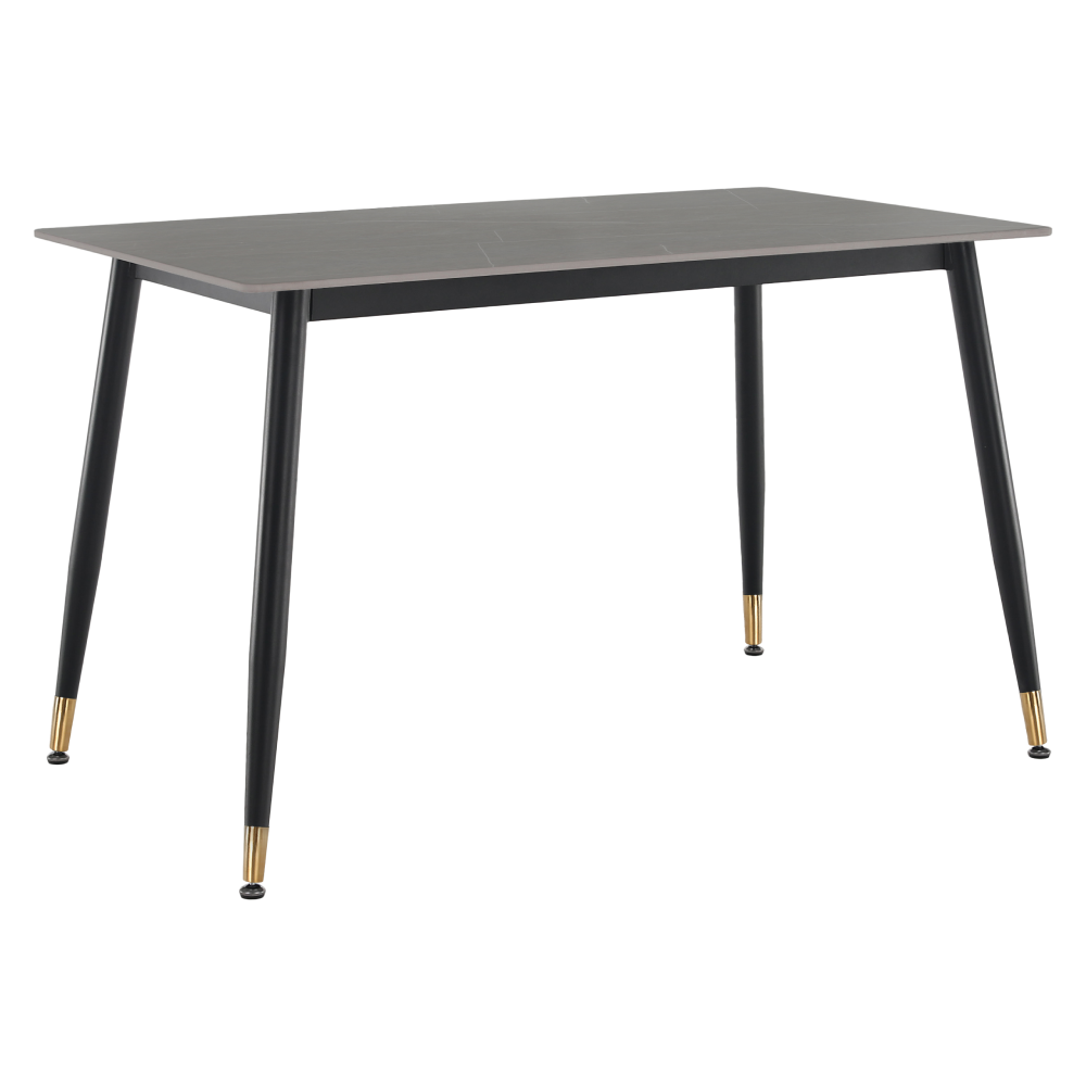 florenc-stol-typ-1-siva-px-01 Étkezőasztal, szürke/fekete/arany, 121x71 cm, FLORENC TYP 1 - 1. kép