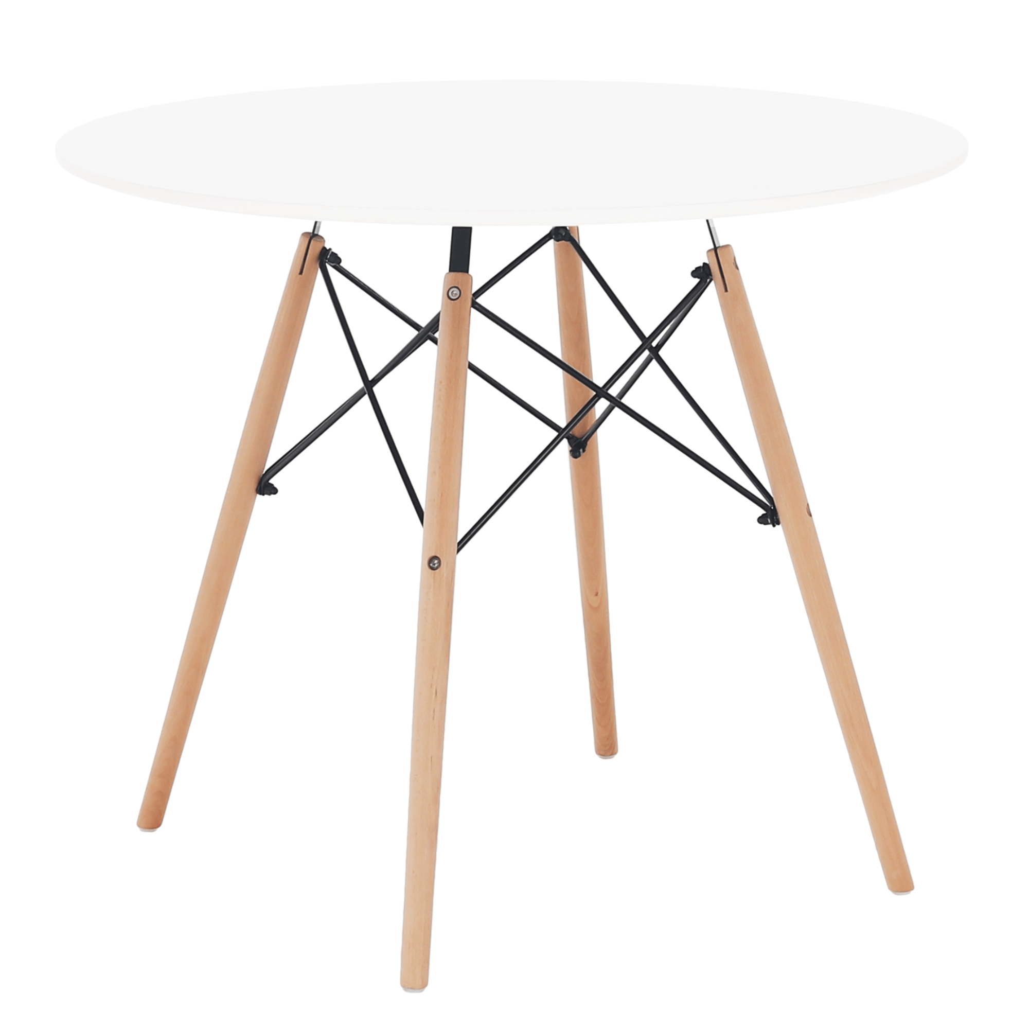gamin-01 Étkezőasztal, fehér/bükk, átmérő 90 cm, GAMIN 2 NEW 90 - 1. kép