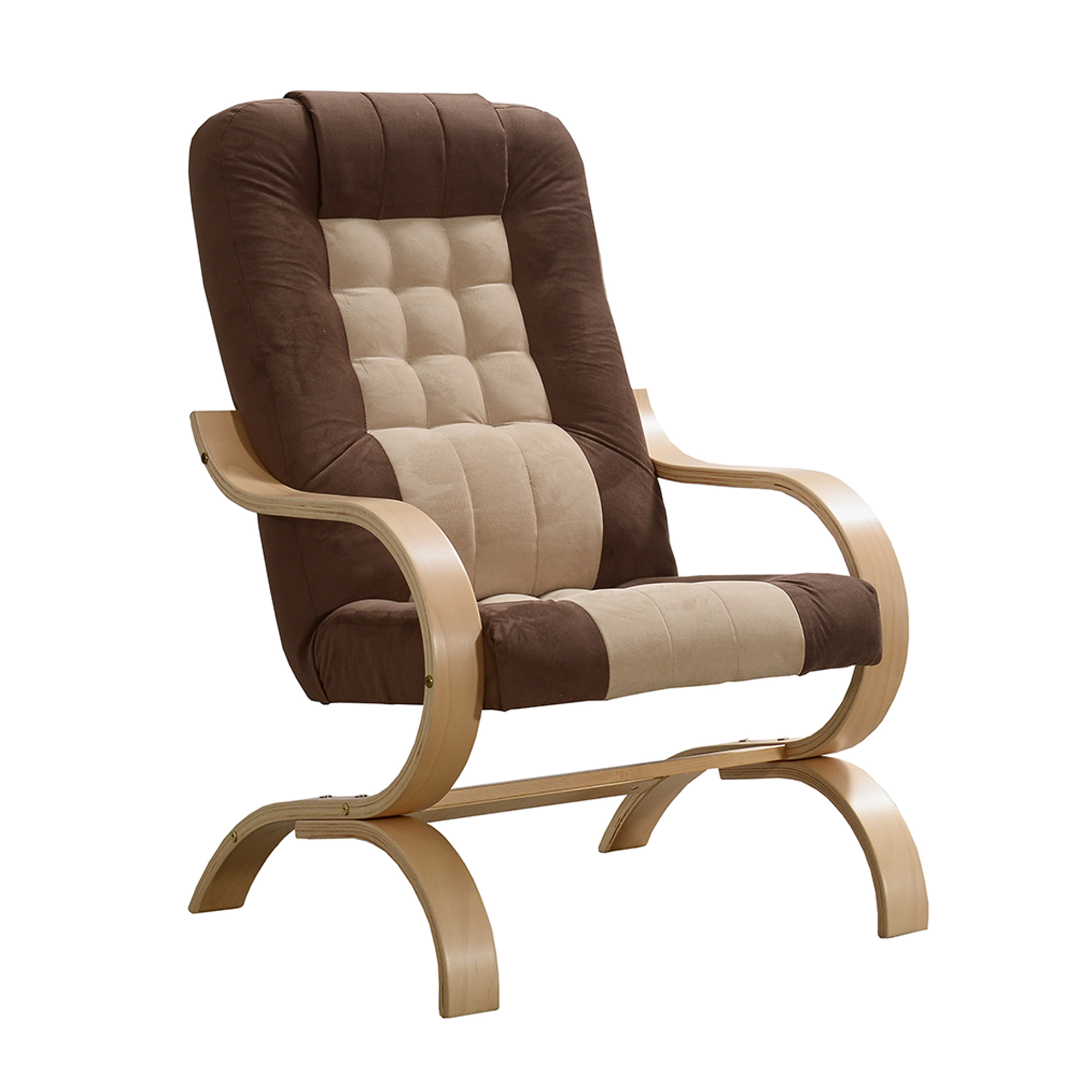guru-06 Fotel, szürkésbarna Taupe/barna/tölgy, GURU - 1. kép
