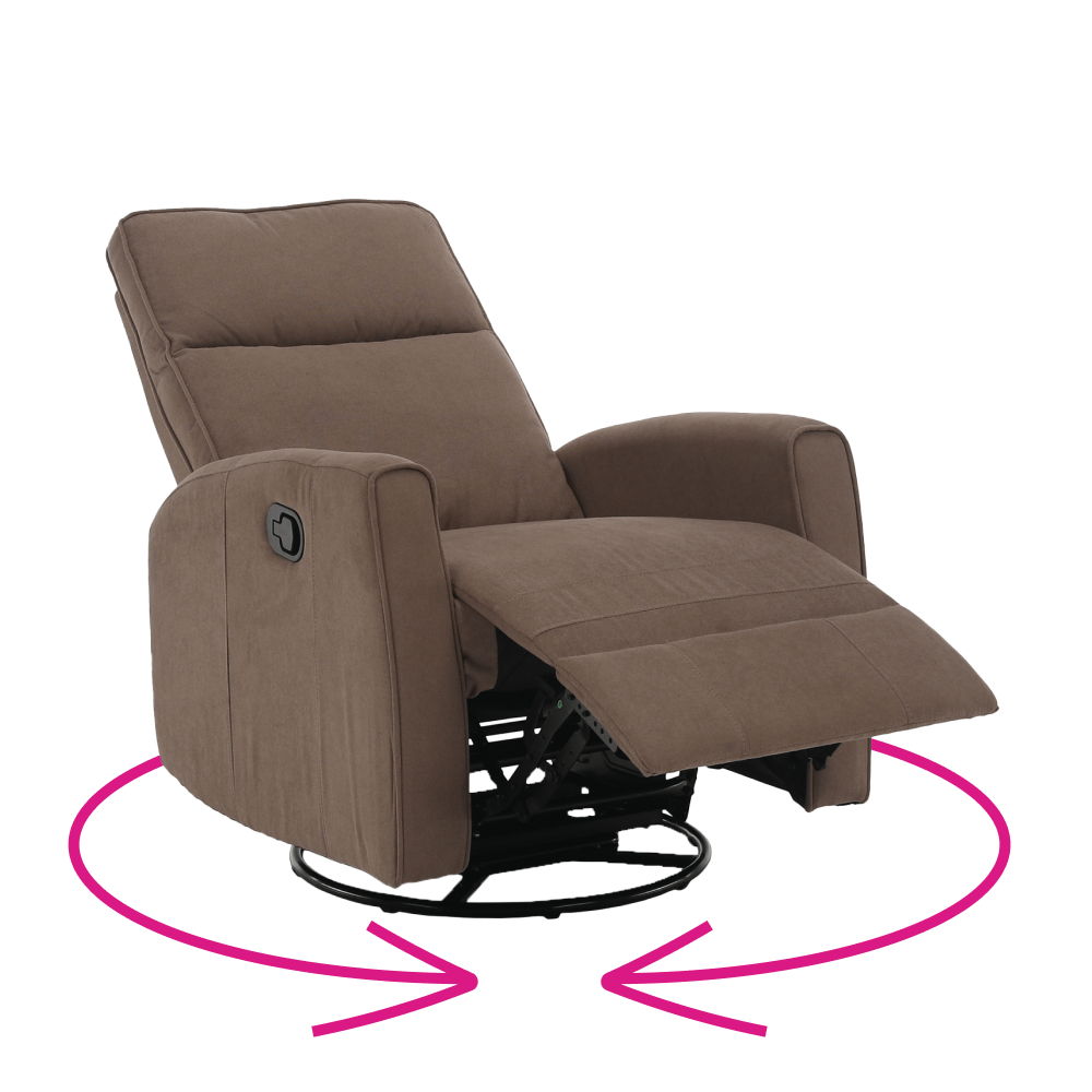 infografika-5-MEKENZI-taupe Relax forgószék fotel, szürkésbarna taupe, MEKENZI - 1. kép