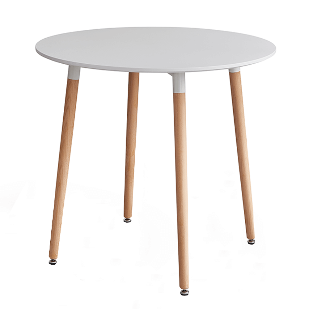 jedalensky-stol-elcan-880-01 Étkezőasztal, fehér/bükk, átmérő 80 cm, ELCAN NEW TYP 2 - 1. kép