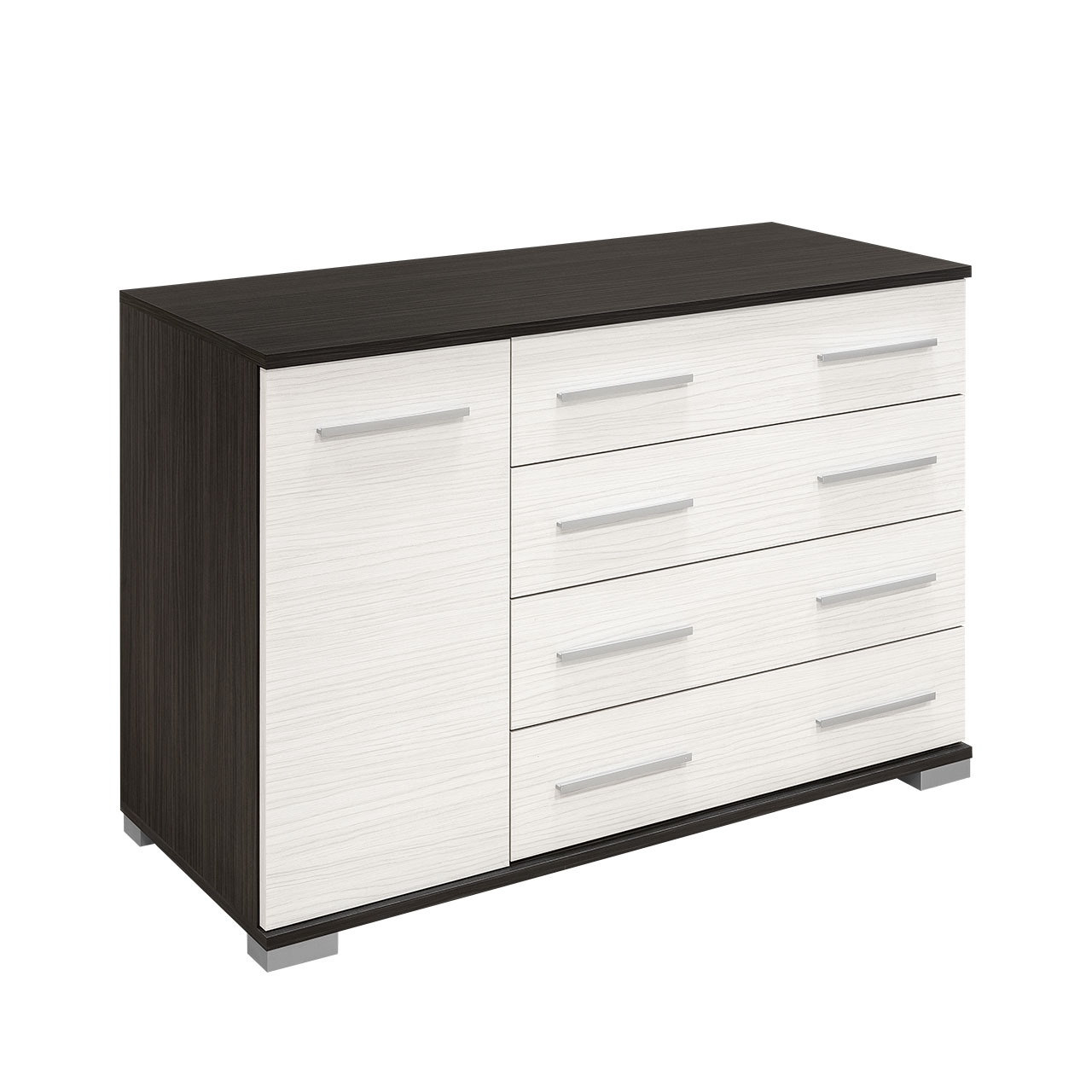komfort4fiokosajtoskomodnerobiancoweb_20191111_084650 Komfort 4 fiókos ajtós komód - 1. kép