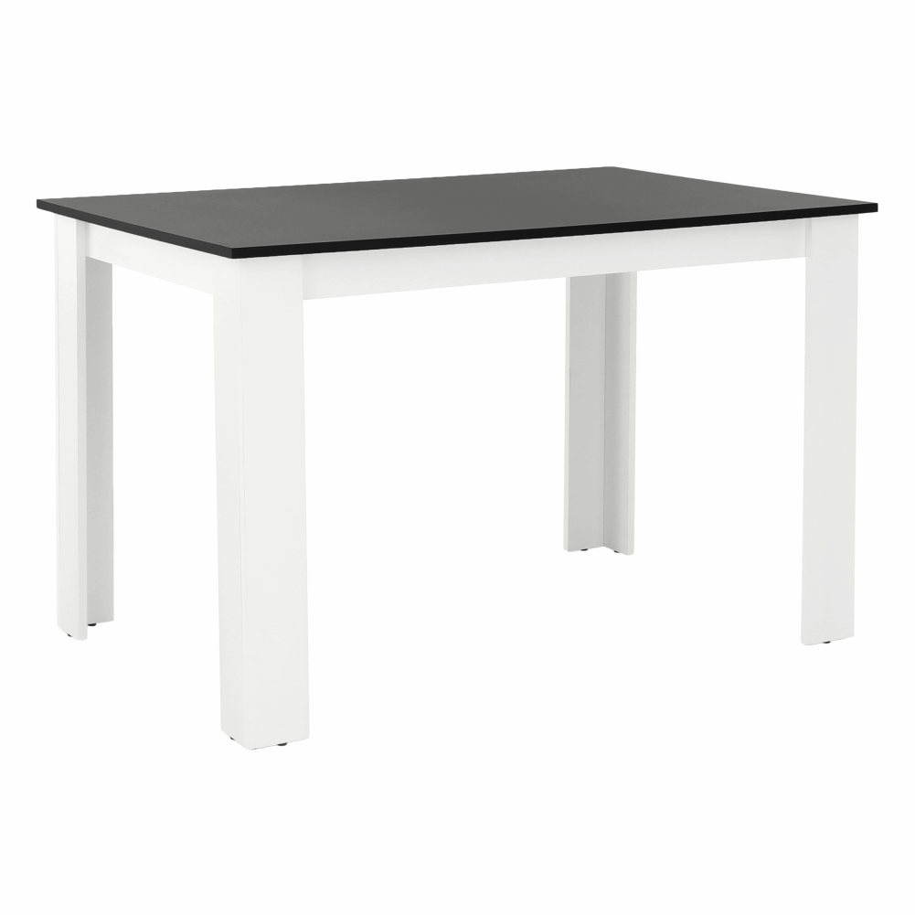 kraz-stol-biela-cierna-hlavny Étkezőasztal, fehér/fekete, 120x80 cm, KRAZ - 1. kép