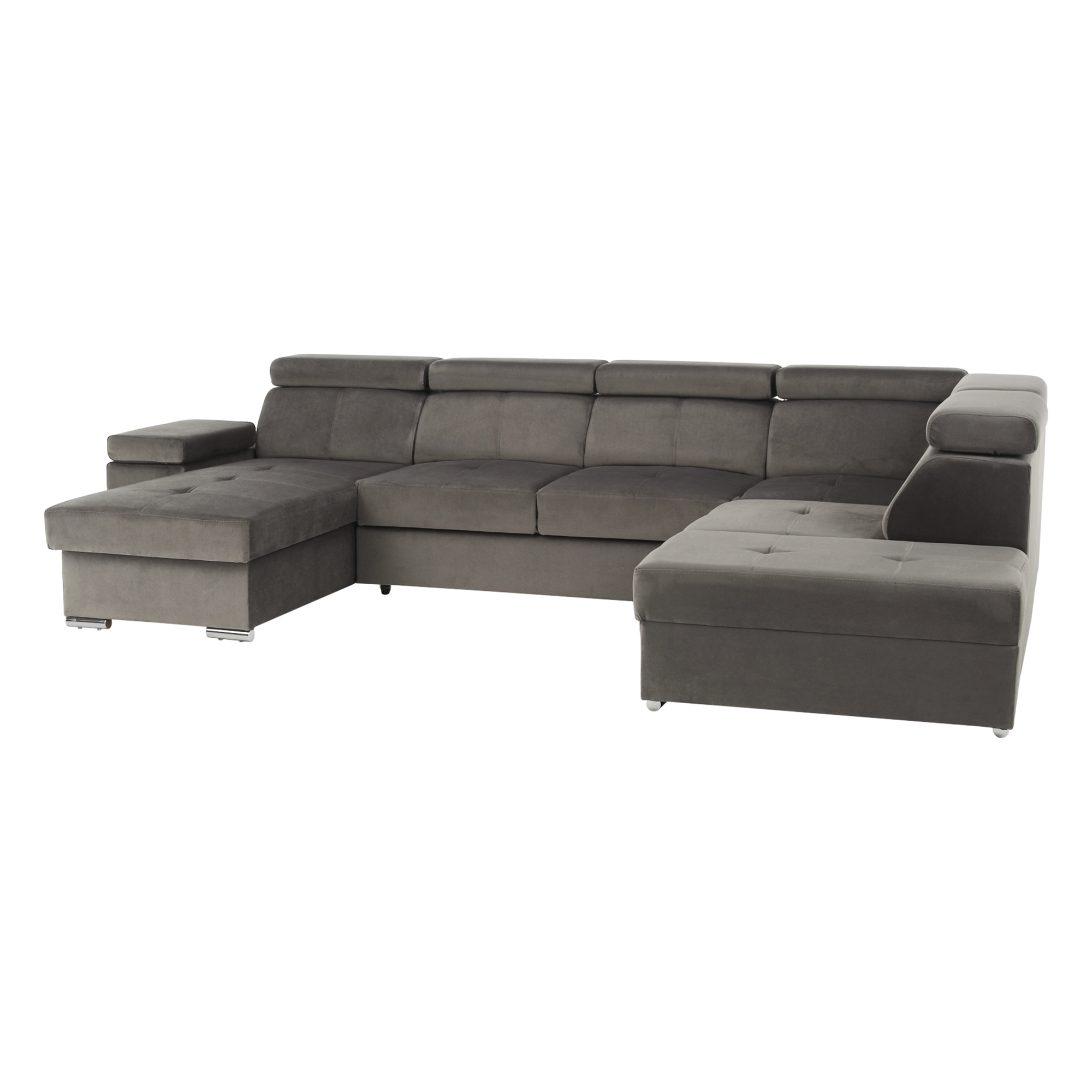 lamora-01 Ülőgarnitúra, szürkésbarna taupe, balos, LAMORA U - 1. kép