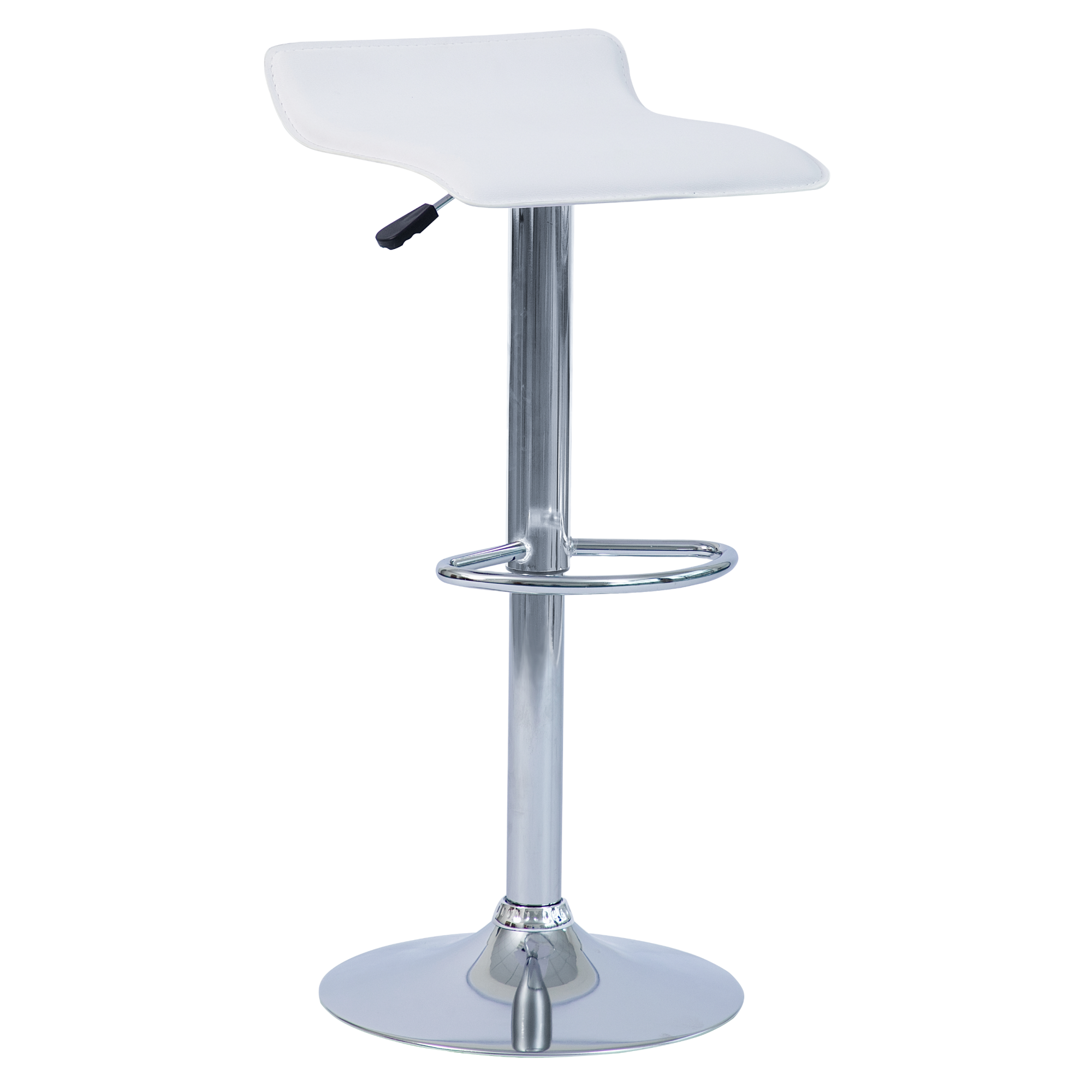 laria-2-new-biela-bar-stolicka-do-01 Bárszék, műbőr fehér/króm, LARIA 2 NEW - 1. kép