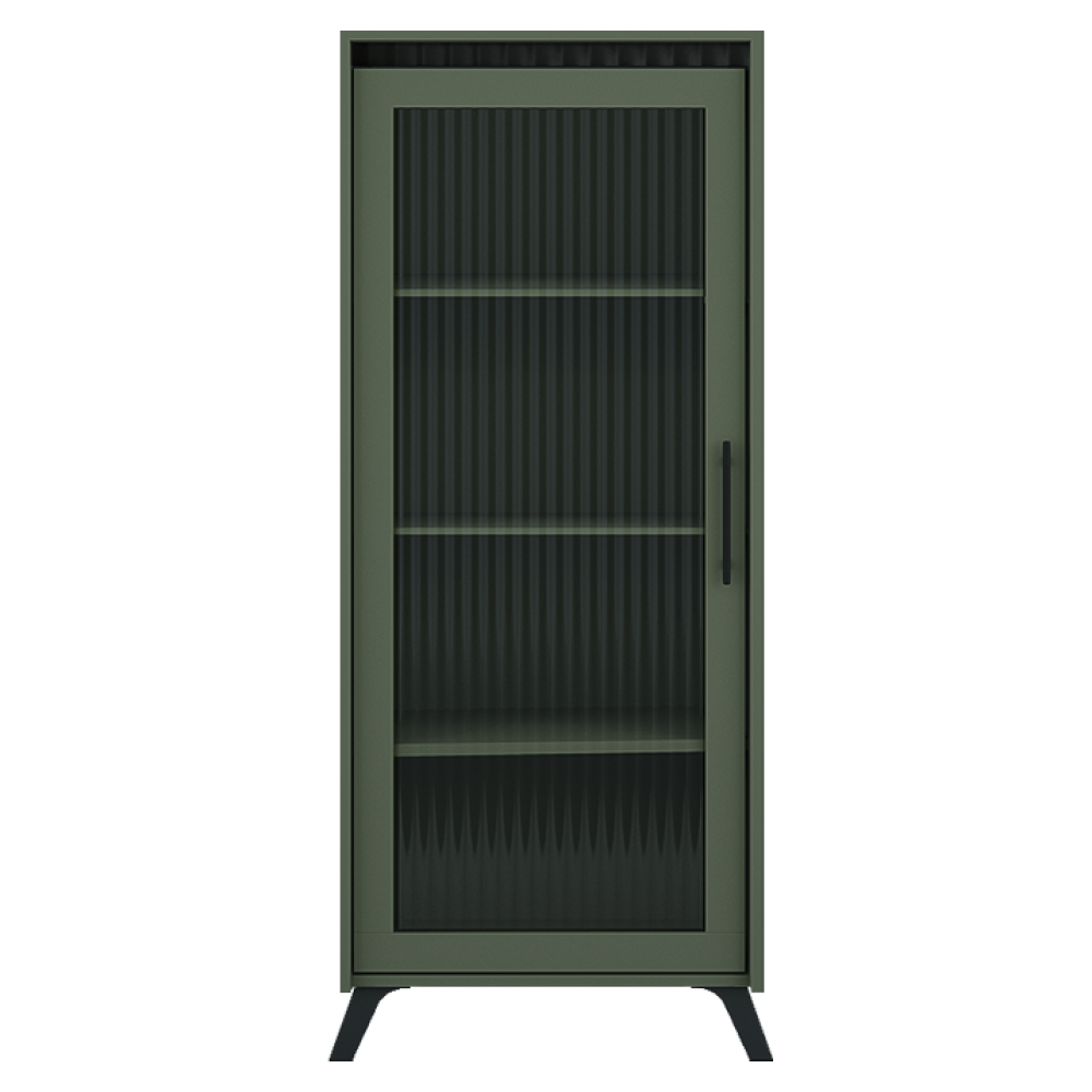longy-vitrina-1w-dod-zelena-01 Vitrin, smoke zöld/fekete, LONGY REG1W - 1. kép