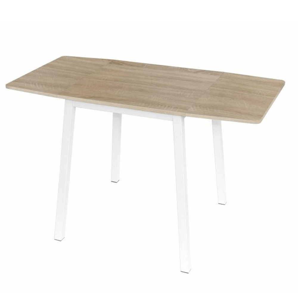 mauro Étkezőszék, MDF fóliázott/fém, tölgy sonoma/fehér, 60-120x60 cm, MAURO - 1. kép
