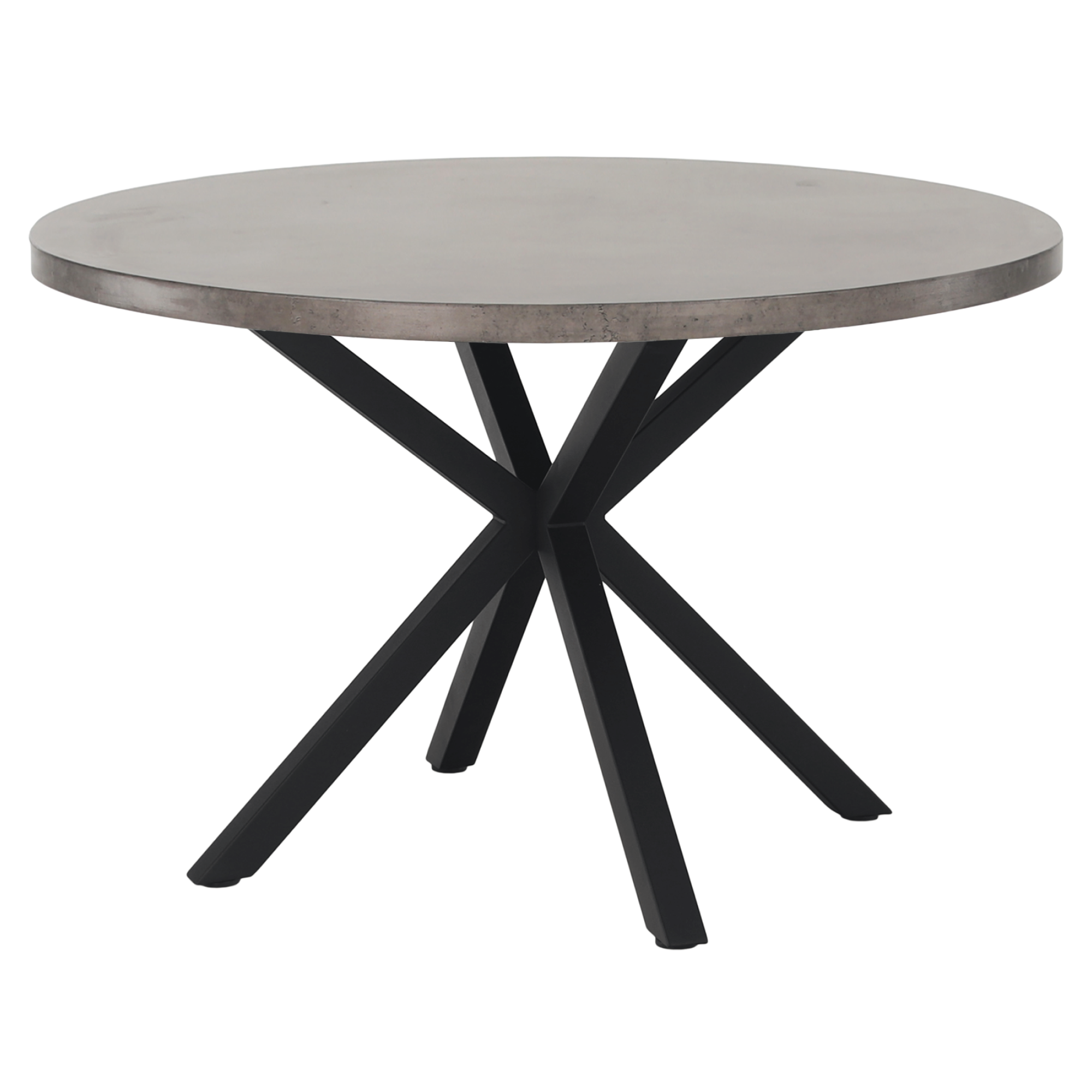 medor-stolik-beton-o-hl Étkezőasztal, beton/fekete, átmérő 120 cm, MEDOR - 1. kép