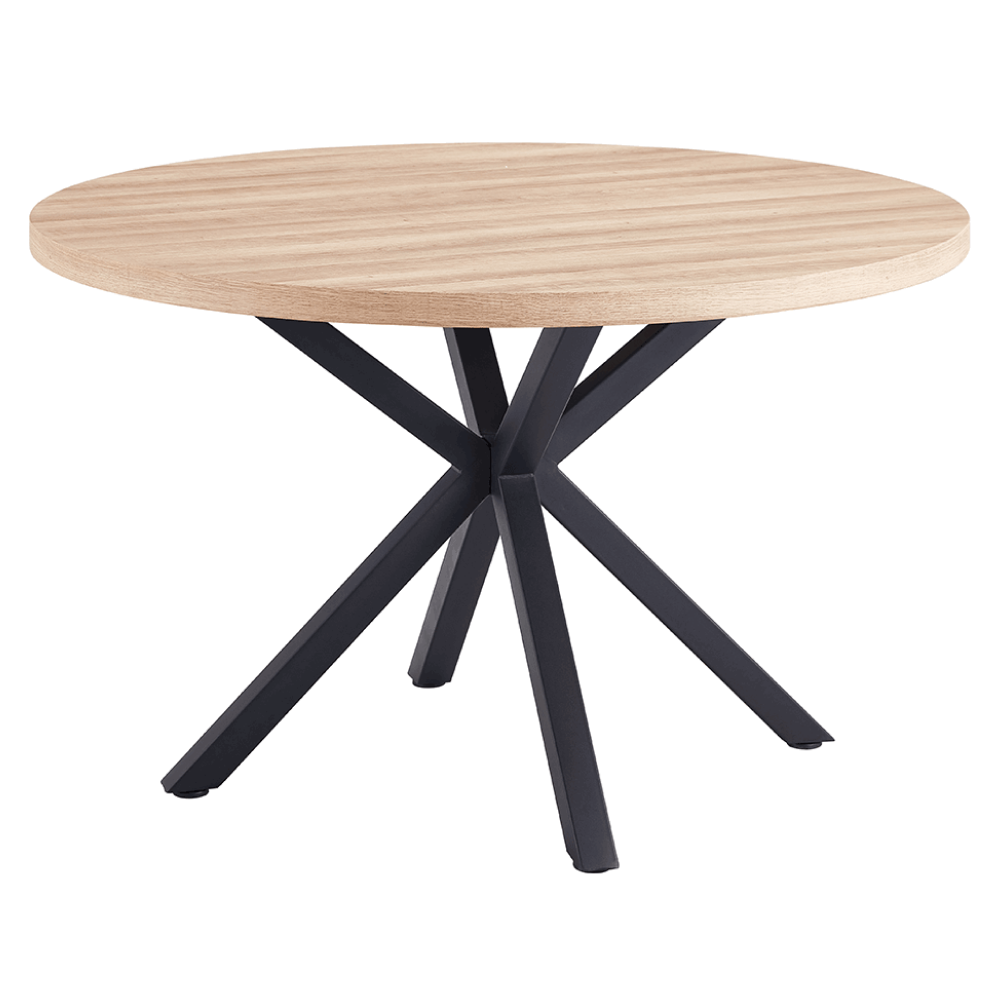 medor-stolik-dub-sonoma-dod-01 Étkezőasztal, sonoma tölgy/fekete, átmérő 120 cm, MEDOR - 1. kép