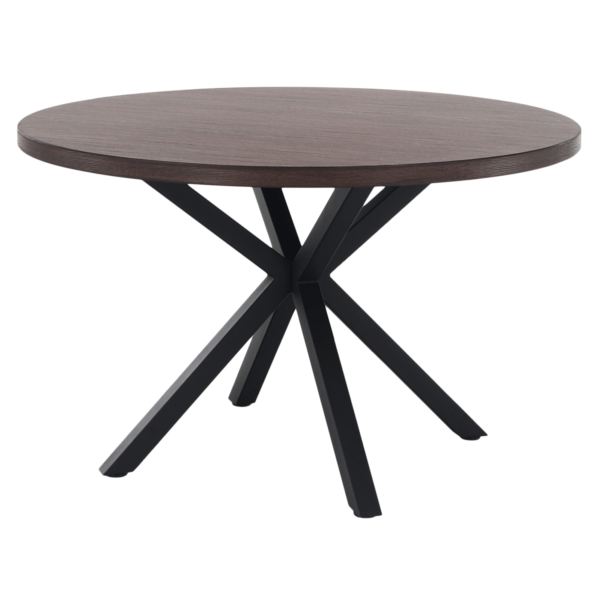 medor-stolik-dub-tm-o-hl Étkezőasztal, sötét tölgy/fekete, átmérő 120 cm, MEDOR - 1. kép