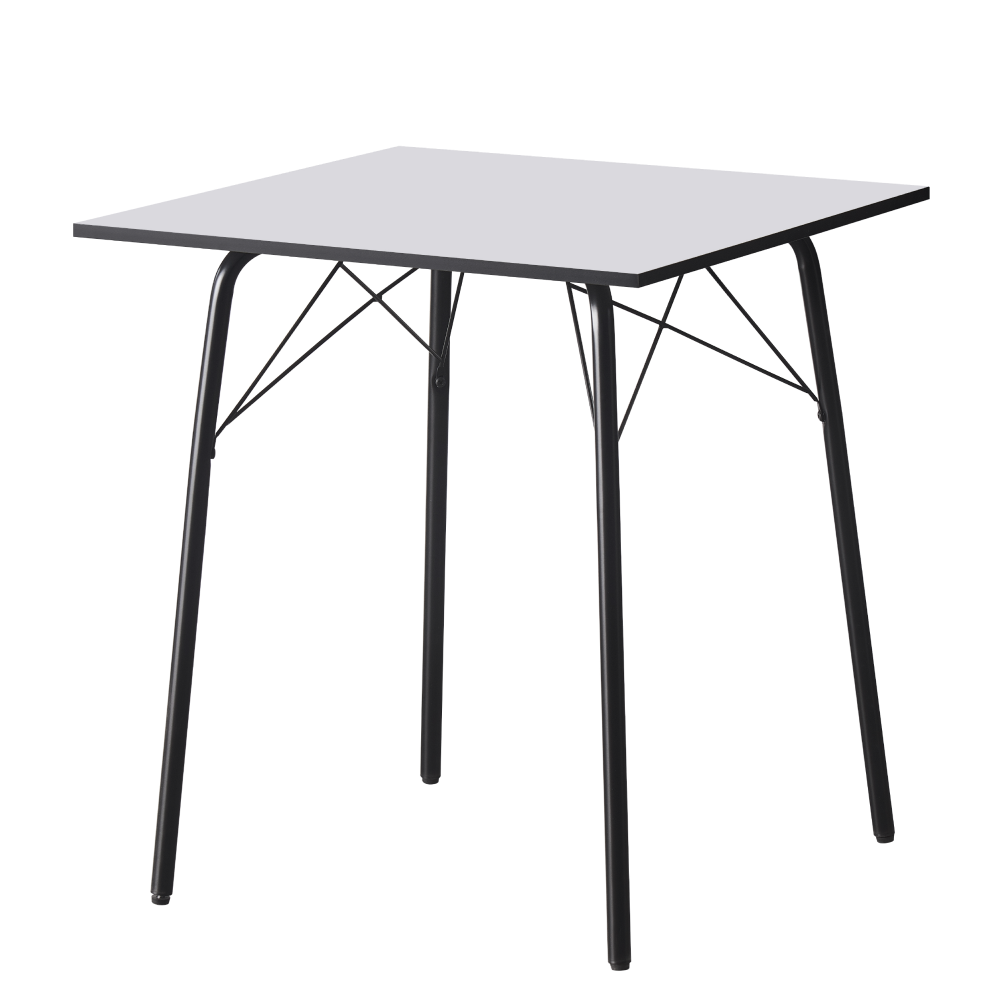 nalak-typ-1-biela-02 Étkezőasztal, fehér/fekete, 70x70x75 cm, NALAK TYP 1 - 1. kép