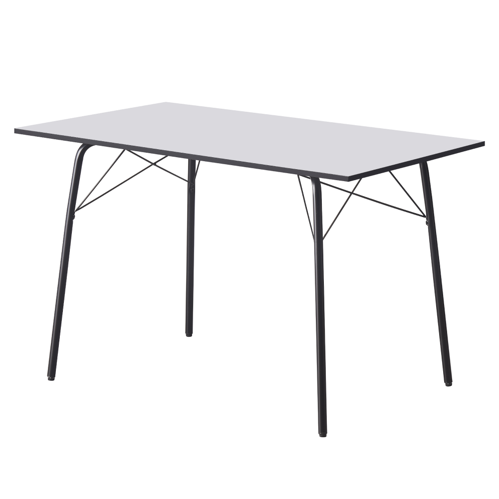 nalak-typ-2-biela-01 Étkezőasztal, fehér/fekete, 120x75x75 cm, NALAK TYP 2 - 1. kép
