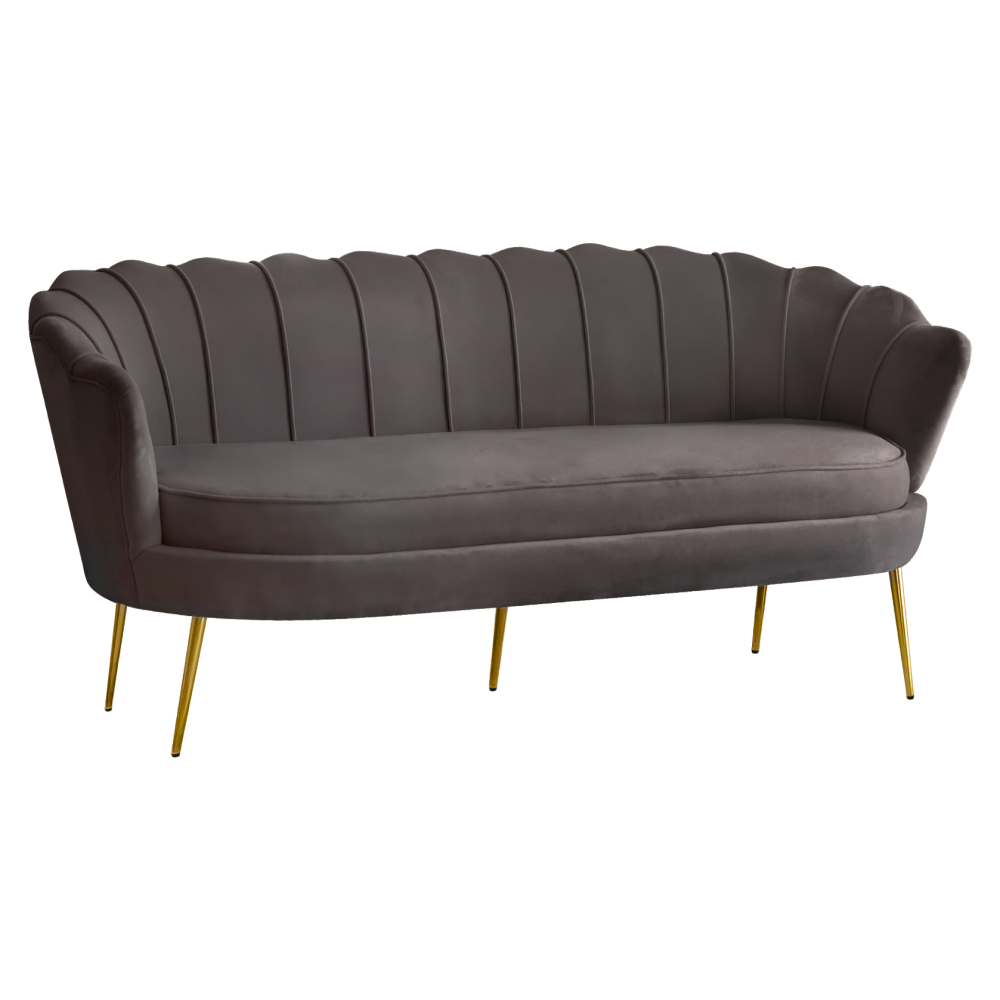 nobleo-siva-typ-2-trojsed-dod-02 Luxus kanapé, 3 személyes, szürkésbarna Velvet szövet/arany, Art-deco, NOBLEO TYP 2 - 1. kép
