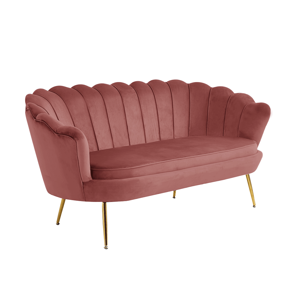 noblin-2-5-sed-ruzova-hl Luxus heverő, 2,5-es ülés, rózsaszín/arany, Art-deco, NOBLIN - 1. kép