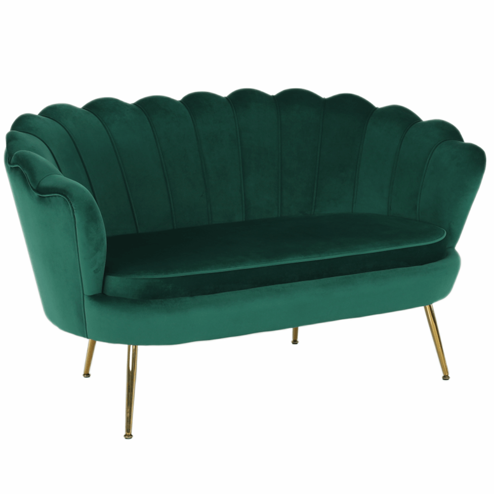 noblin-lavica-smaragdova-hlavna Pad Art-deco stílusban, smaragd Velvet anyag/gold króm-arany, NOBLIN - 1. kép