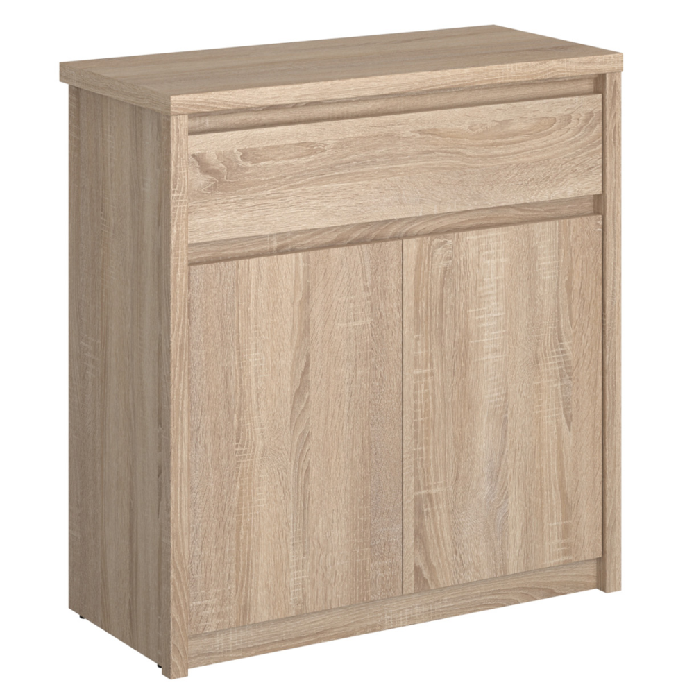 norty-komoda-2d1s-d-doplnenie-hlavna Komód, DTD laminált, tölgy sonoma, NORTY - 1. kép