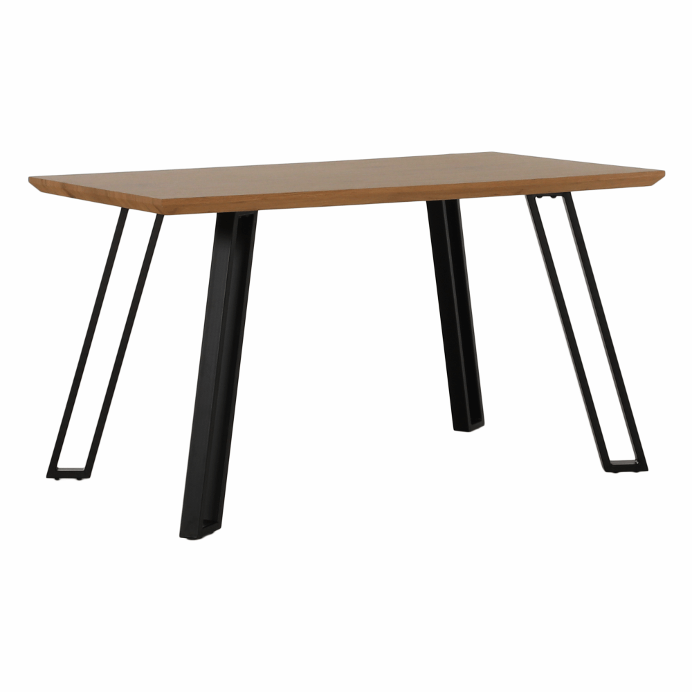 pedal-jedal-stol-dub-cierna-hlavny Étkezőasztal, tölgy/fekete, 140x83 cm, PEDAL - 1. kép