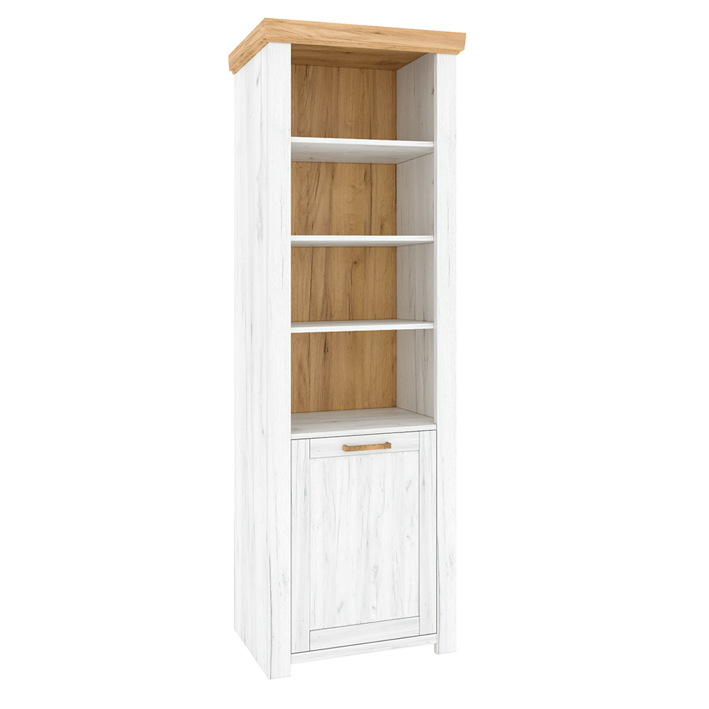 regal-otvoreny-r-01 Polc R, tölgy craft arany/tölgy craft fehér, SUDBURY - 1. kép