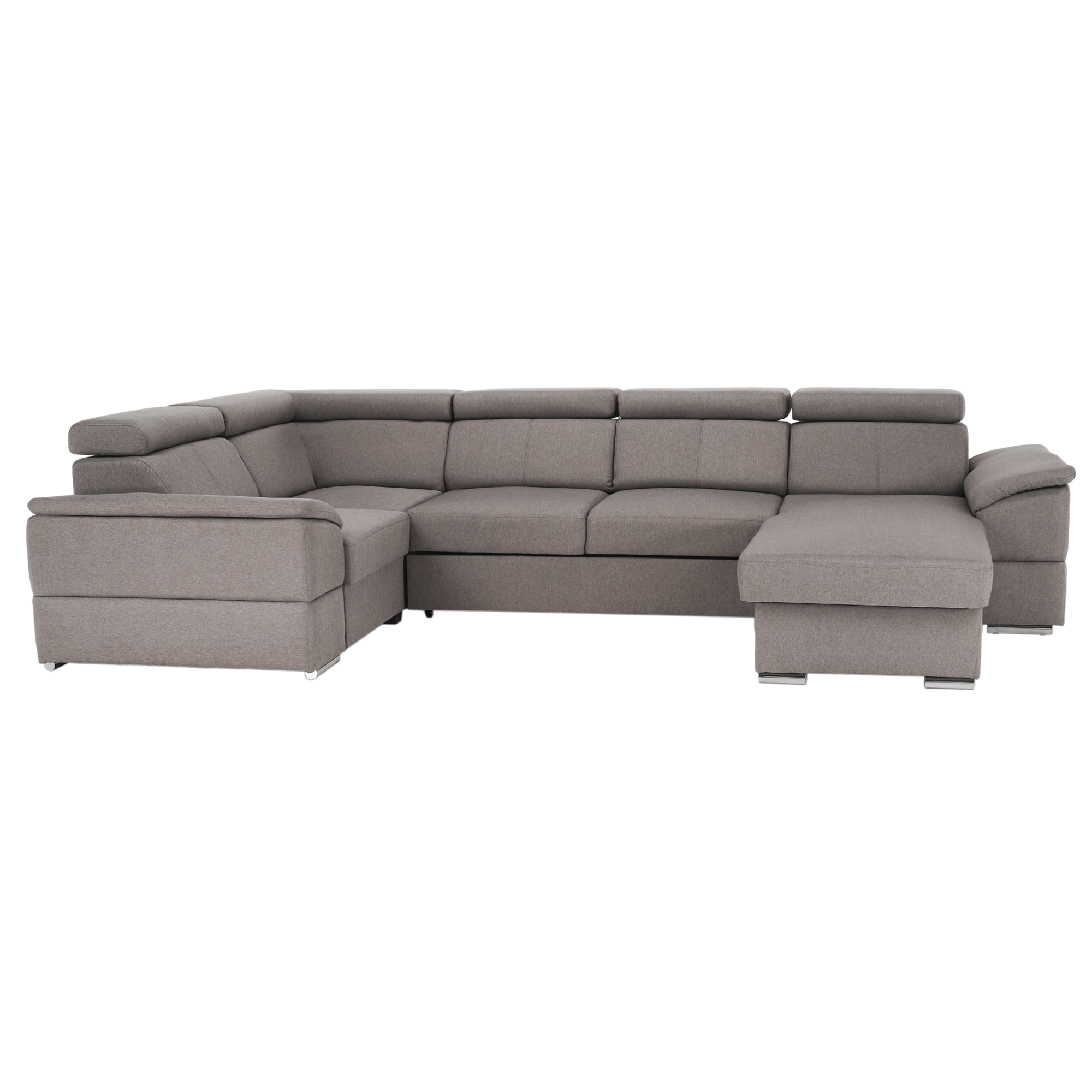 segoria-01 Ülőgarnitúra, szürkésbarna Taupe, jobbos kivitelezés, SEGORIA ROH U - 1. kép