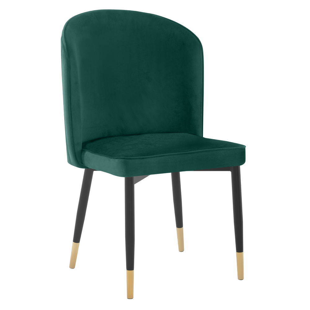 udaja-stolicka-zelena-01 Étkezőszék, zöld Velvet szövet/fekete, UDAJA - 1. kép