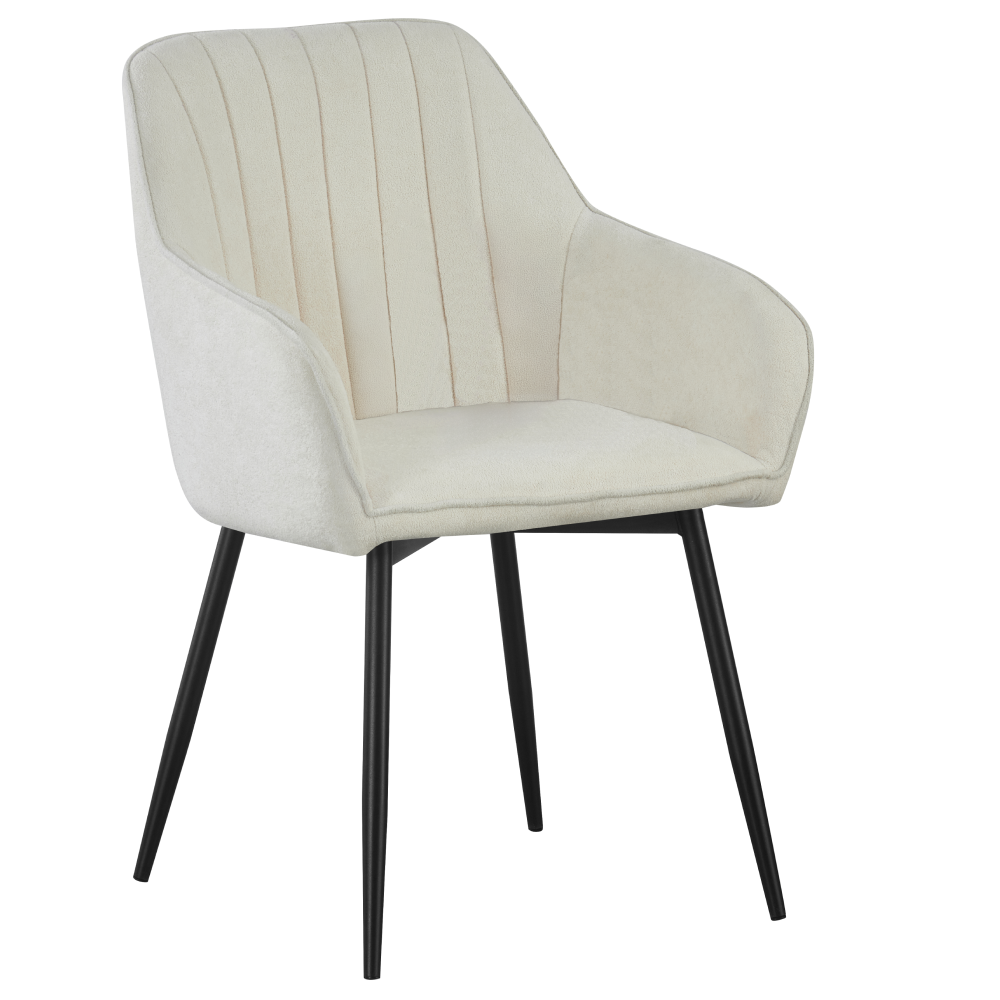 vajro-kreslo-kremova-01 Design fotel, krémszínű/fekete, VAJRO - 1. kép