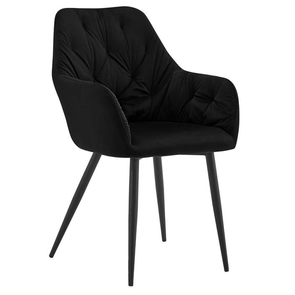 verio-dod-stolicka-cierna-v-01 Design fotel, fekete Velvet szövet, VERIO NEW - 1. kép